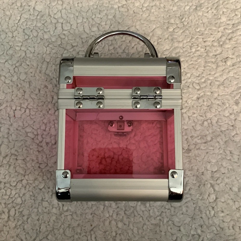 Pink Rectangular Jewelry Box / Makeup / Organizational Box